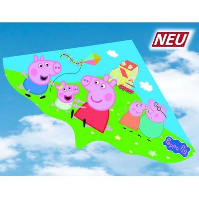 Paul Günther 1214 - PEPPA PIG, Einliner-Drachen aus robuster Folie, 115x63cm