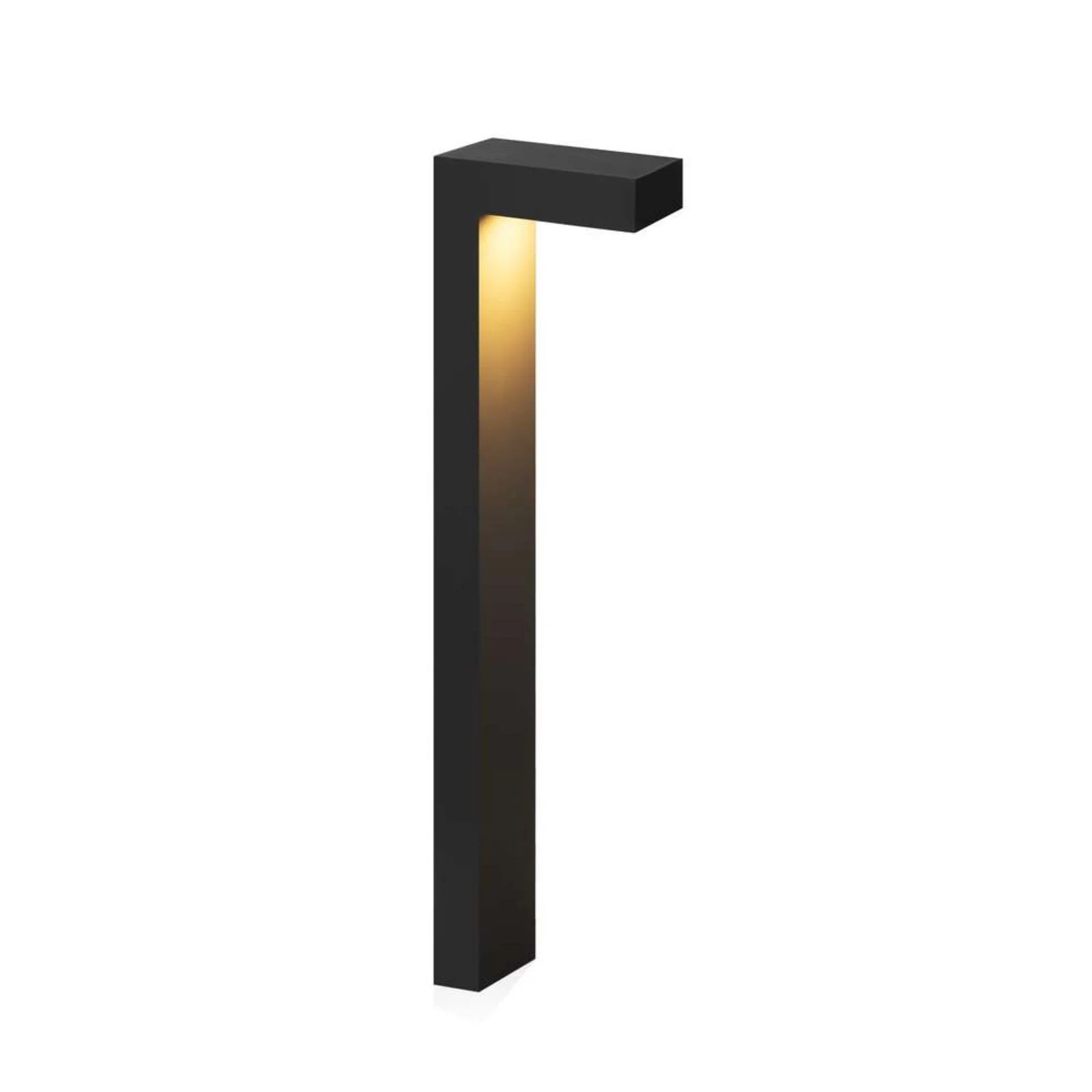 Norlys Asker Asymmetrische LED Tuinpadverlichting, Zwart, Aluminium, Hoogte: 55 cm