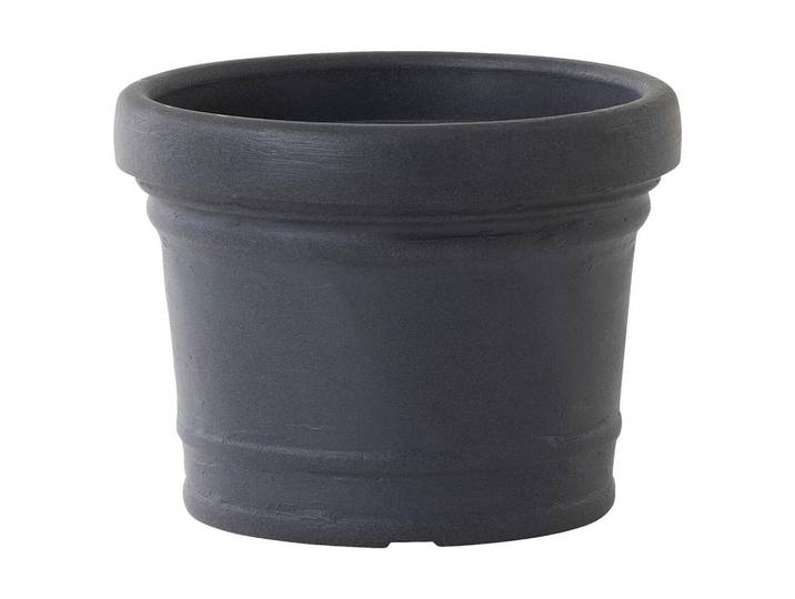 Siena Garden Pflanzentopf, Anthrazit, Kunststoff, rund, 37 cm, Dekoration, Blumen & Blumentöpfe, Übertöpfe