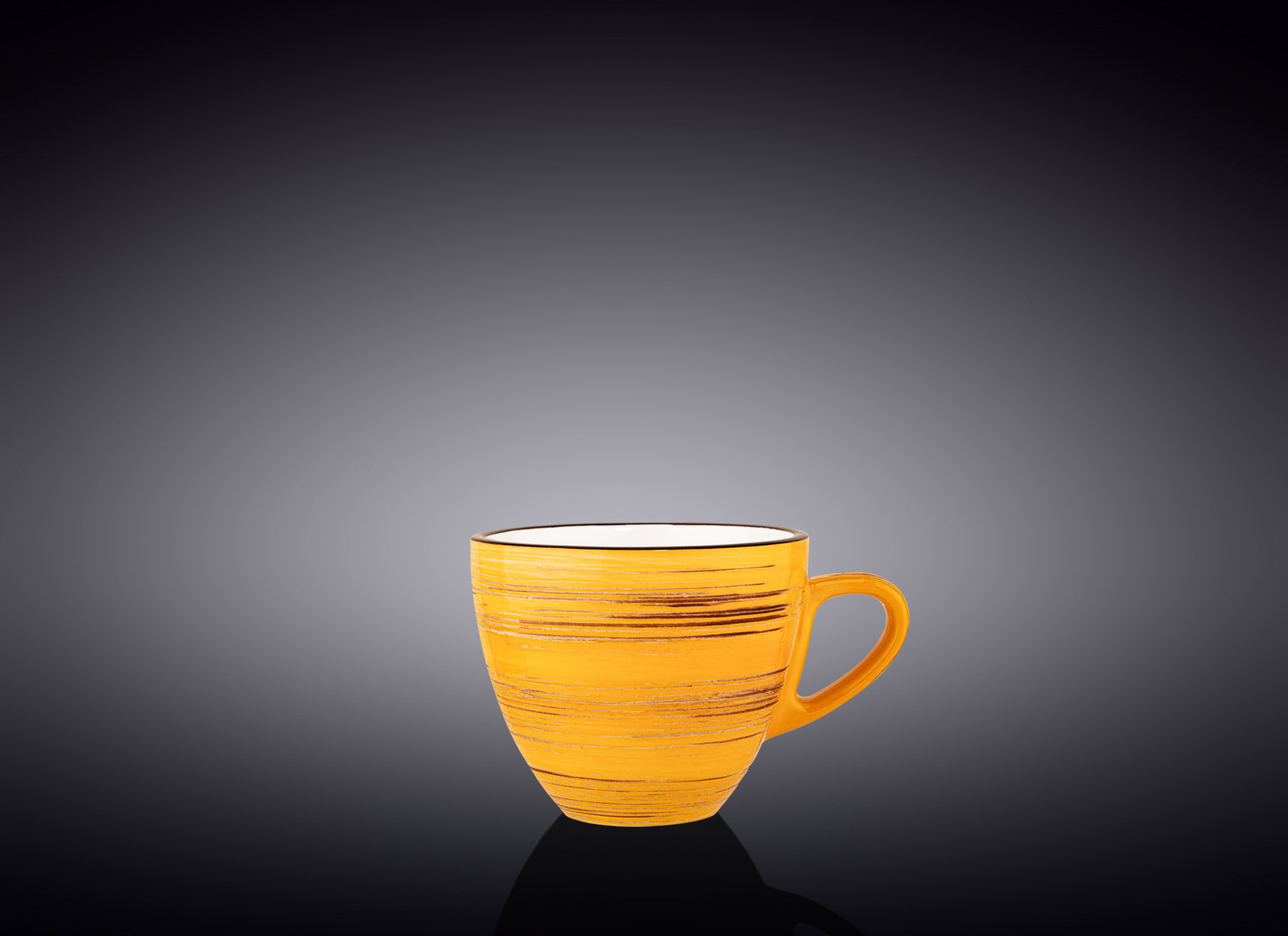 Wilmax England espressokop 110 ml geel van porselein