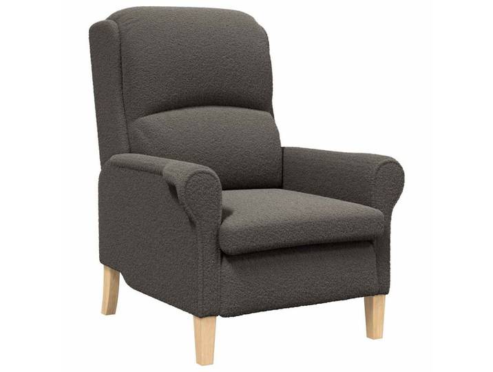 vidaXL Sessel Sessel Dunkelgrau Weiches Sherpa-Gewebe (1-St)