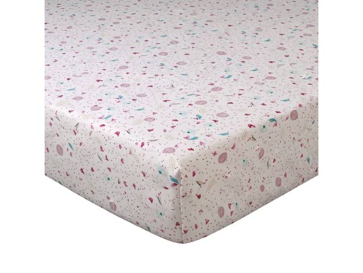 Drap-housse en coton rose 160x200x28cm