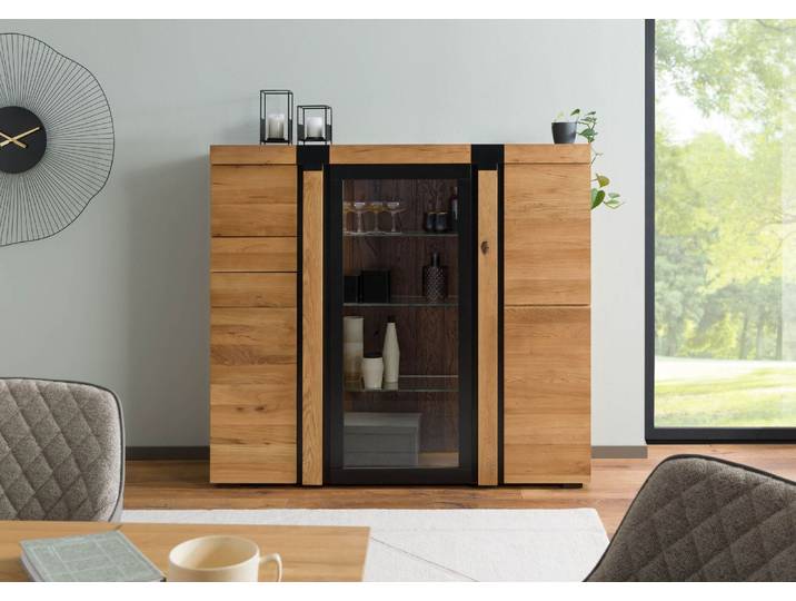 Buffet Chêne sauvage 161x45x144 naturel huilé ROTTERDAM #101