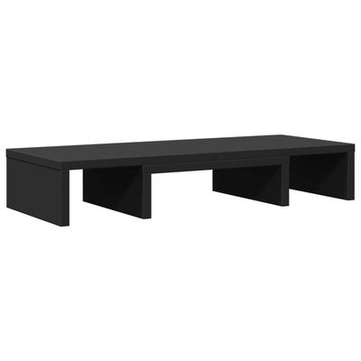 Helloshop26 - Monitorständer verstellbare Schreibtischmöbel schwarzes Holzwerkstoff 02_0044969