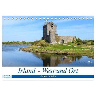 Irland - West und Ost (Tischkalender 2027 DIN A5 quer), CALVENDO Monatskalender