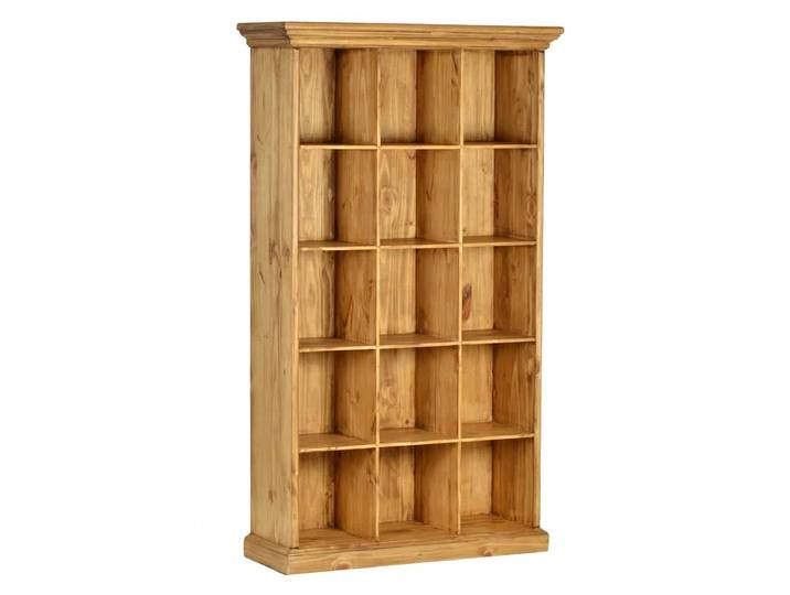 MiaMöbel Mexico Bücherregal - 15 Fächer Massivholz Pinie Landhaus Mexiko Möbel Mexikanisch