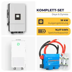 Deye 18 kW Hybrid-Wechselrichter SUN-18K-SG05LP3-EU-SM2 mit 1 x Dyness Powerbrick Plus 16,07 kWh