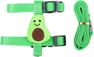Inspire Essentials Rabbit And Small Pet Harness And Leash Set For Outdoor Walking for Pet 1 2kg green