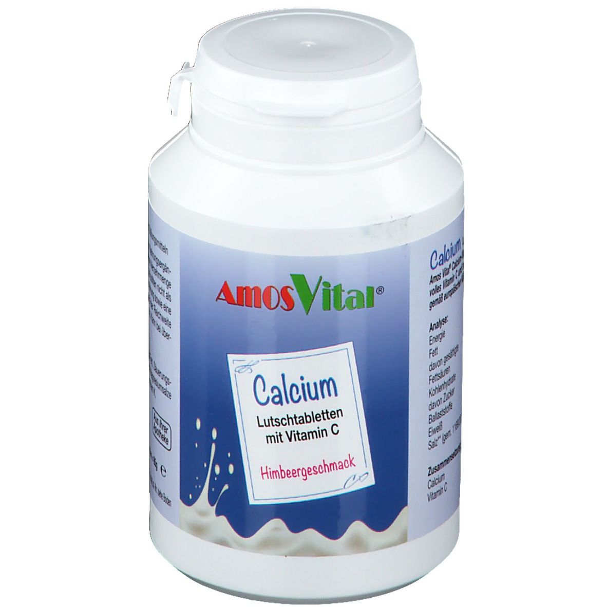 Calcium 200 mg+Vitamin C 30 mg AmosVital Lutsch. 50 St Lutschtabletten