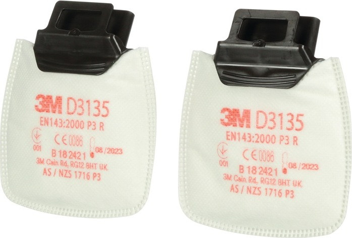 3M Ronde deeltjesfilter D3135, P3R, conform EN 143:2000/A1:2006, geschikt voor het Secure Click systeem