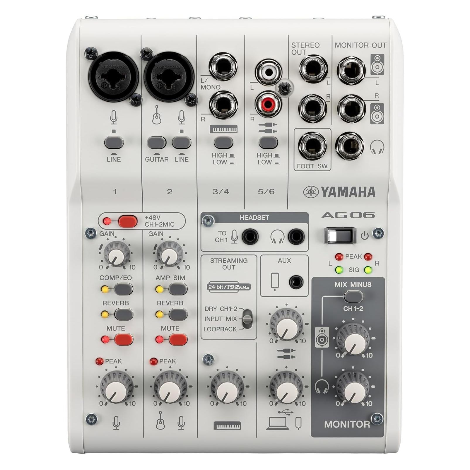 Yamaha AG06MK2W (Studio- und Livemixer) (CAG06MK2W)