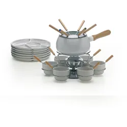 Excelsa Fondue Set 28 Teilig Convivio Stahl 32,5Xh21,5X38,5 Cm Silber