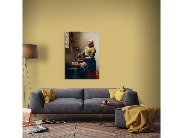 Impression sur toile La Laitière Lin Multicolore 70 x 100 x 3cm