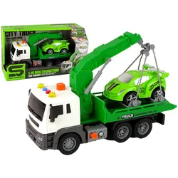 Autotransporter Pannenhilfe Abschleppwagen 1:16 Grüner Sound Lichter