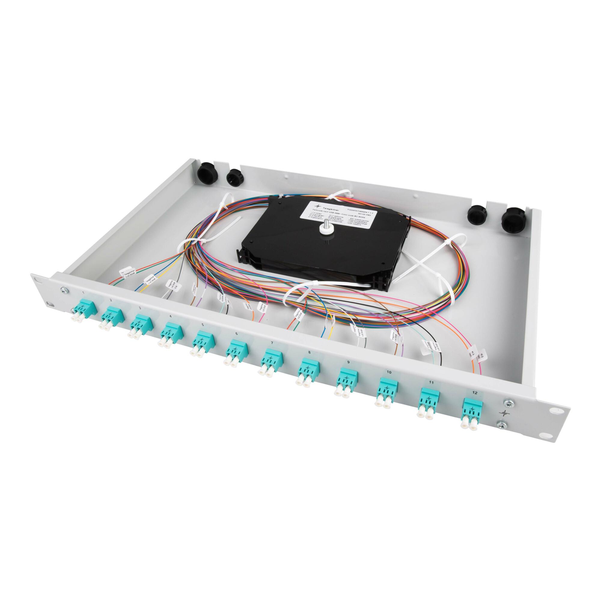 Telegärtner Spleißbox mit 6xLCD Anschlüssen 50/125 OM3 1HE TNSB-Be-6LCD-50-OM3, 100021757)