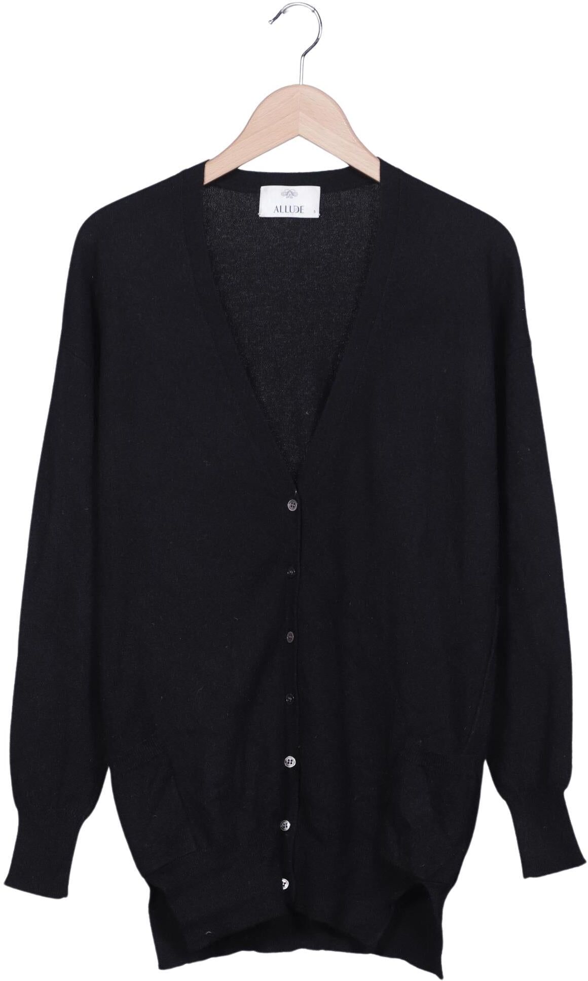 Allude Damen Strickjacke, Schwarz, Gr. S, Kaschmir - Second Hand