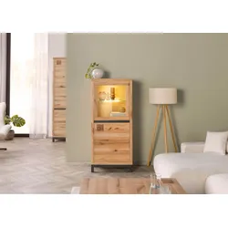 Vitrine Kernbuche 65x40x148 natur geölt VILLANDERS #104