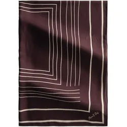 Satin-Foulard mit lässigem Print Braun