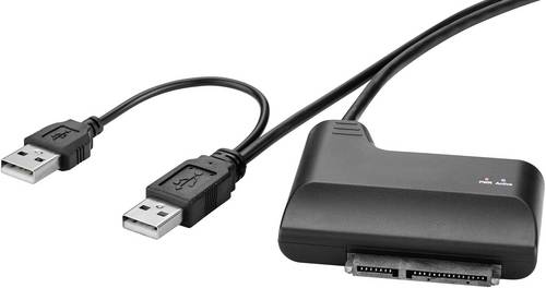 Renkforce Festplatten/SSD Adapter [1x USB 2.0 Stecker A - 1x SATA-Kombi-Stecker 7+15pol.] 0.30m vergoldete Steckkontakte
