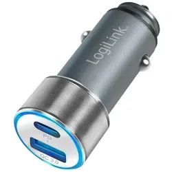 LogiLink PA0252 Ladegerät für Mobilgeräte Universal Grau Zigarettenanzünder Schnellladung Auto