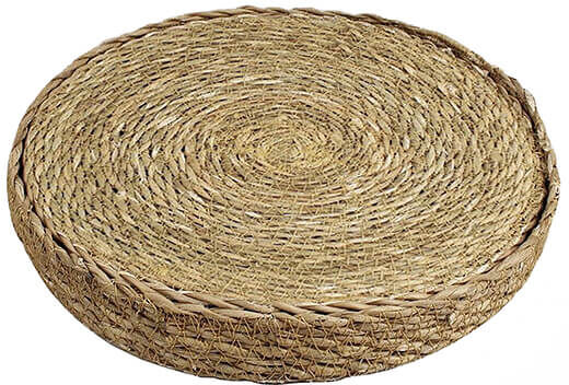 Leaf & Loom Set of 6 Natural Seagrass Placemats in Basket