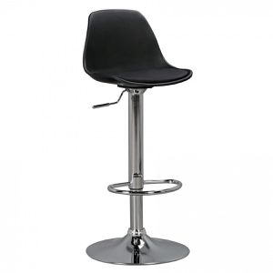 AMSTYLE Barhocker KORSIKA, SPM2.001, mit Lehne, 60-82cm Sitzhöhe, Kunstleder, schwarz