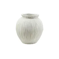 HOME STORY Deko Vase   ¦ weiß ¦ Maße (cm): H: 21,5  Ø: 20.5