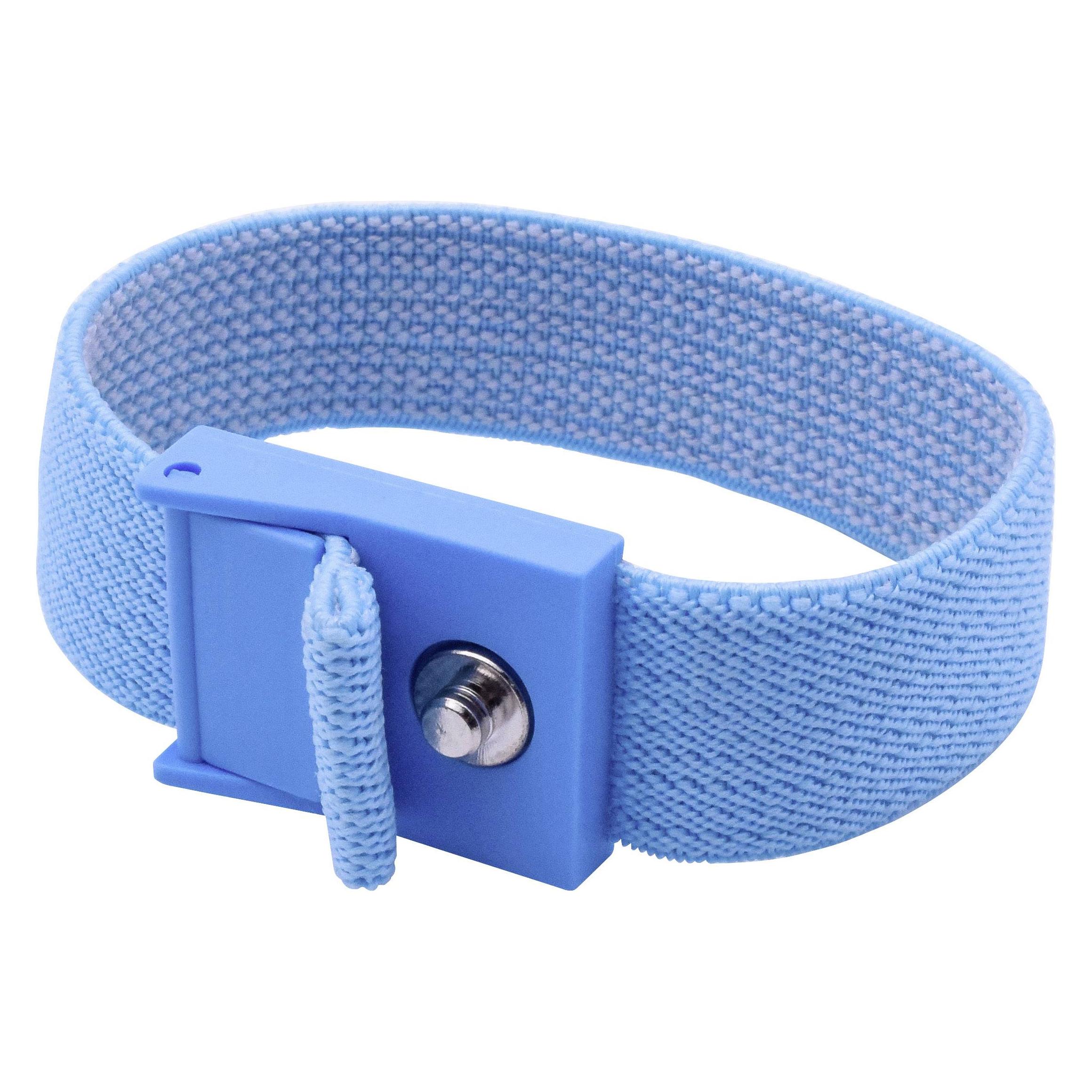 Quadrios ESD-Handgelenkband Blau Druckknopf 4 mm (Statikschutz) (1903EC033)