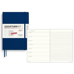 Leuchtturm1917, Agenda, Wochenkalender&NotizbuchMediumA5Marine2027 (A5, 1 Woche / 1 Seite)