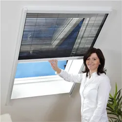 Insektenschutz-Dachfenster-Plissee 160x180 cm in Weiß