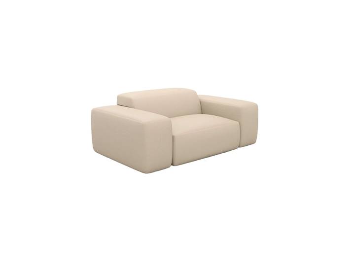 Design Echtleder Designsessel „Alviera“ mit Relaxfunktion Echtleder Beige BLOOMINGLOFT Collection