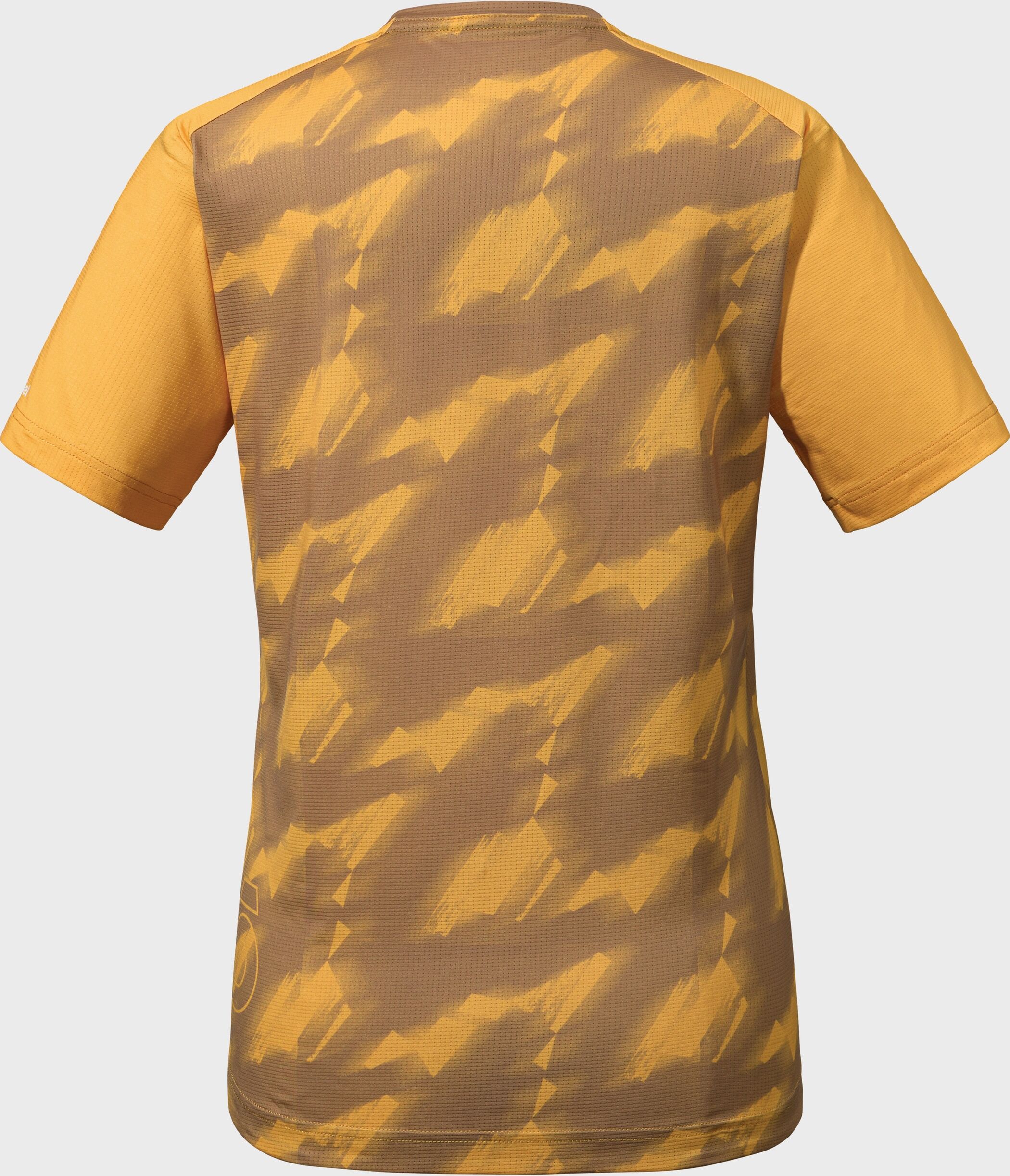 Radtrikot SCHÖFFEL "Shirt Huesca L", Damen, Gr. 42, gelb (5950, gelb), Oberstoff : 93% Polyester 7% Elasthan, Trikots Radtrikot 5950, gelb 42