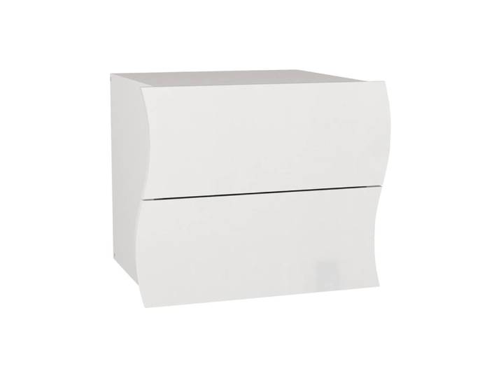 Chevet effet bois blanc brillant 50x40 cm