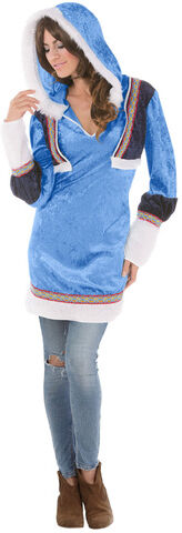 Eskimo-Kostüm "Adya" für Damen, eisblau