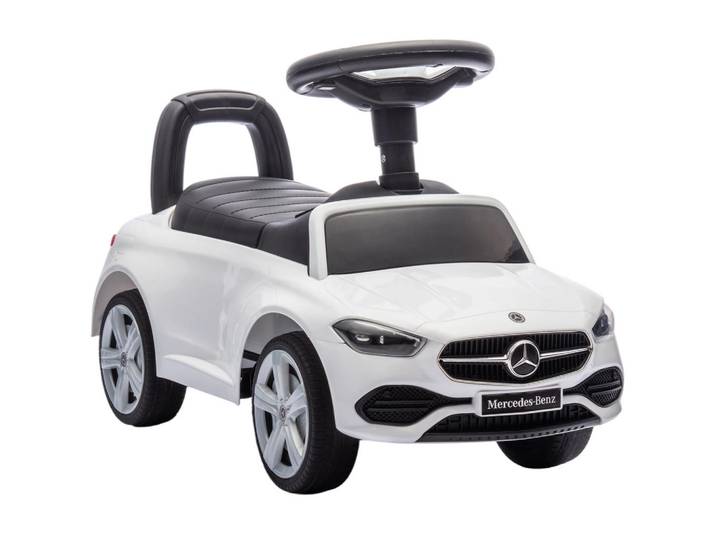 Aiyaplay Mercedes-Benz C-Class Rutschauto, Rutschfahrzeug mit Hupe, Motorgeräuschen, Weiß, Metall, 28x39x65 cm, unisex, Spielzeug, Kinderfahrzeuge