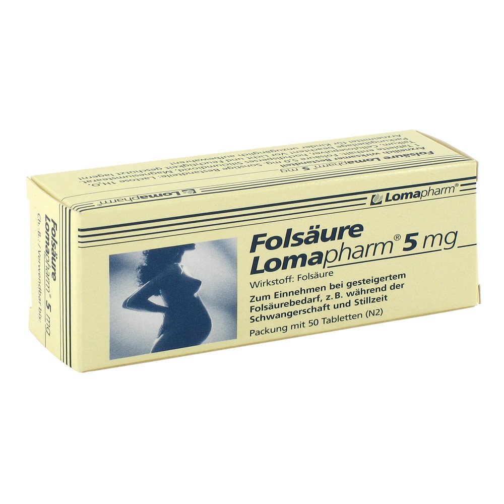 LOMAPHARM GmbH Folsäure Lomapharm 5 mg Tabletten 01713340