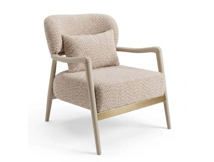Xlmoebel Sessel Designer Sessel Beige Komfortabel Schön Material Textil Moderner Stil (1-St., 1-tlg)