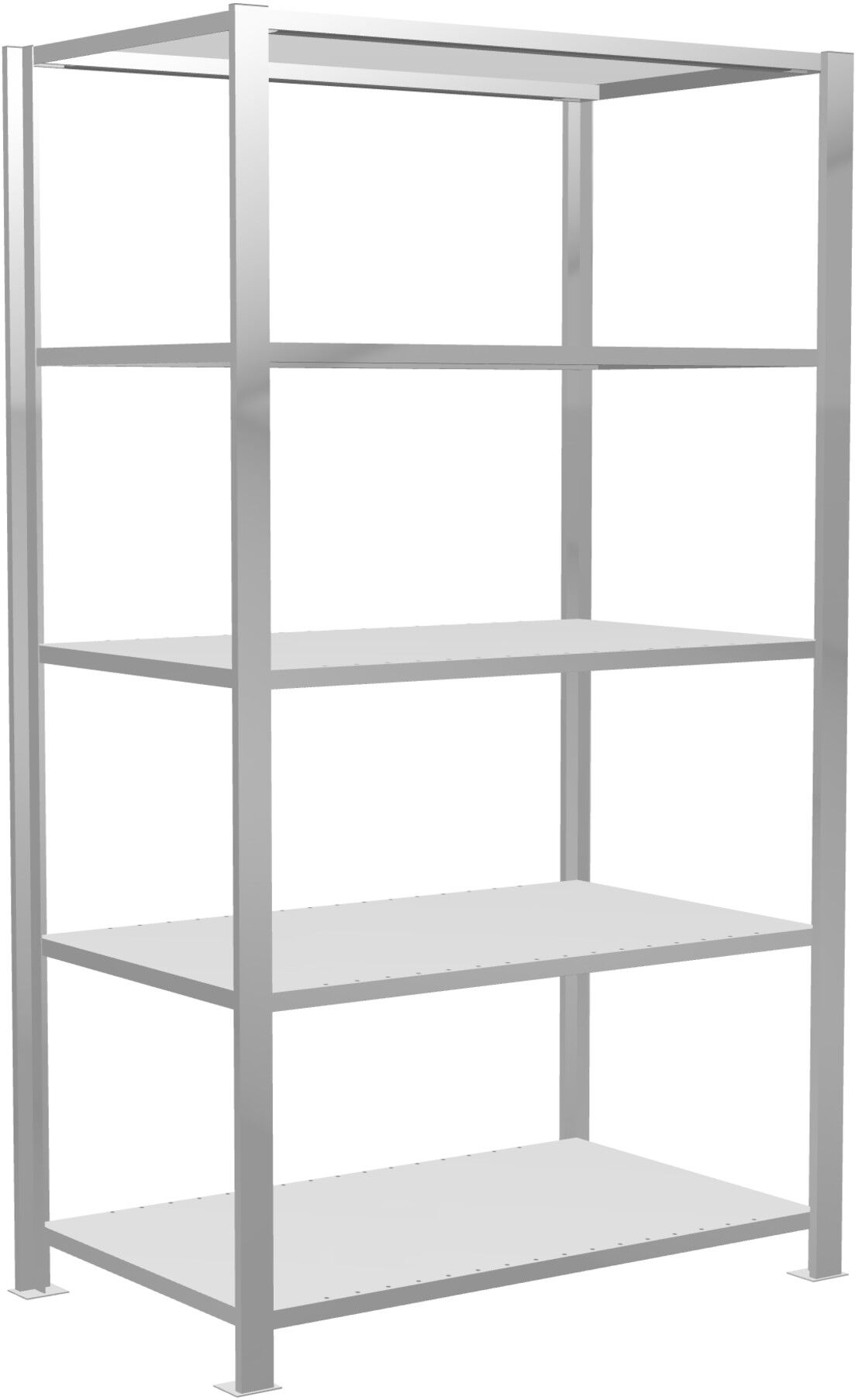 Schulte Lagertechnik Schulte Grundregal Büro-Steckregal MULTIplus150 1800 x 1000 x 600 mm 5 Fachböden Längenriegel RAL 7035 lichtgrau ohne Mittelanschlag ; Schulte Lagerte (36055)