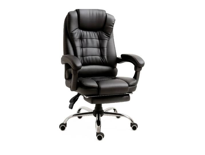 Chaise de bureau ergonomique et inclinable Rmf, confortable et relaxante, avec repose-pieds – chaise pivotante et relaxante sur roulettes, hauteur réglable.