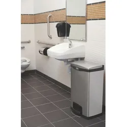 Rubbermaid Slim Jim Pedaleimer 50 Ltr Edelstahl
