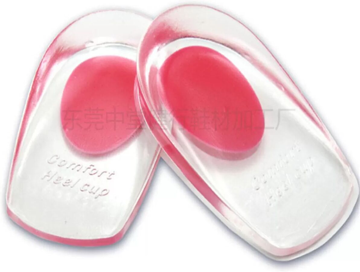 INF GEL Dual-Color Fersenkissen mit Höhenerhöhung, große Größe (Blau+Rot) 2 Paare - Weiche, stoßdämpfende Einlegesohlen