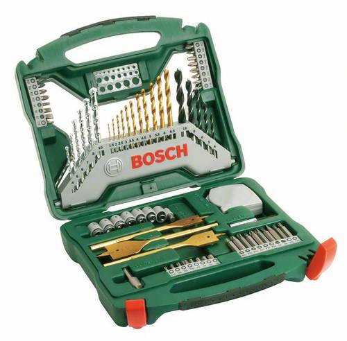 Bosch Accessories 2607019329 X-Line 70teilig Bohrer- und Bit-Sortiment Metall, Stein, Beton, Holz, Mauerwerk