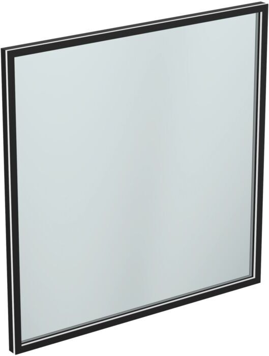 Ideal Standard Spiegel T3967BH 100x3,8x100 cm, eckig, mit Beleuchtung, neutral, Rahmen schwarz