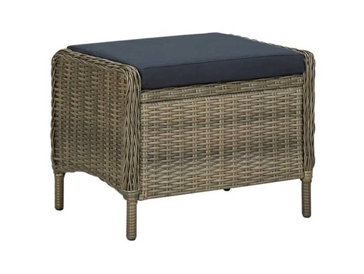 Mode Chaise inclinable de jardin CHEZ YIYI Fauteuil de relaxation élégant 1PERSONNE avec tabouret Résine tressée Marron 8231