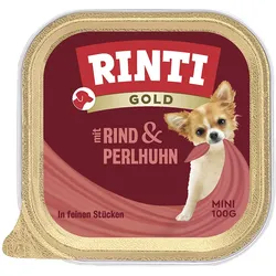 Rinti Gold mini Rind & Perlhuhn 16x100 g