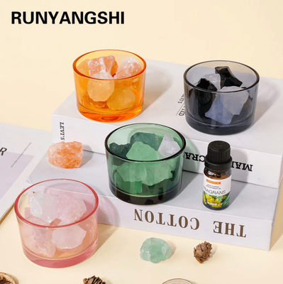 Inspire Curations Rose Quartz Crystal Aromatherapy Lamp Natural Healing Stone Decorative Light aventurine including Lamp Base