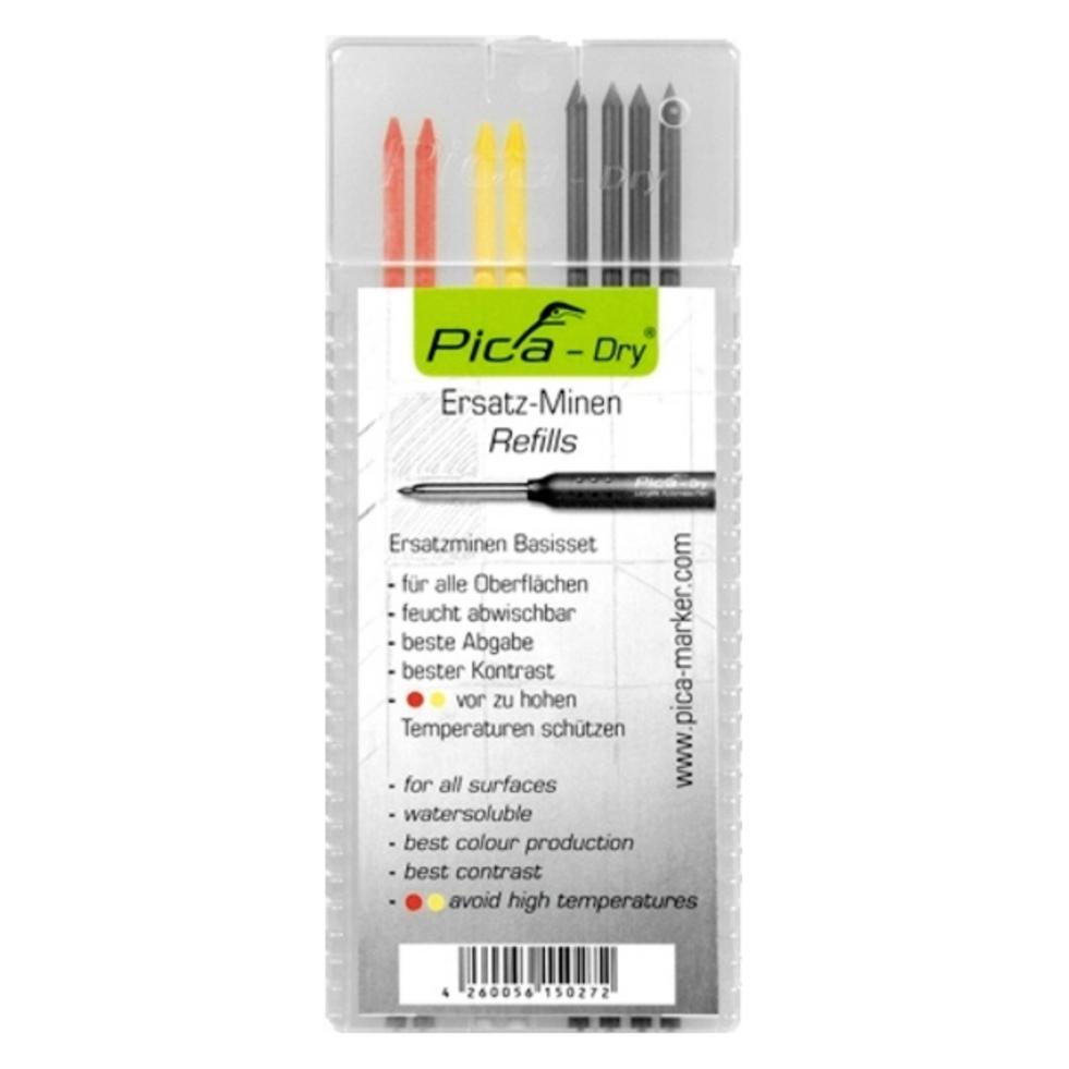 Alarm Werkzeuge 56036646 Tieflochmarker-Ersatzminen Graphit, Rot, Gelb 1 Set (1 Stk.) (56036646)
