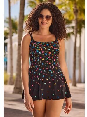 Princess Seam Swimdress by Longitude in Little Flowers (Size 22)