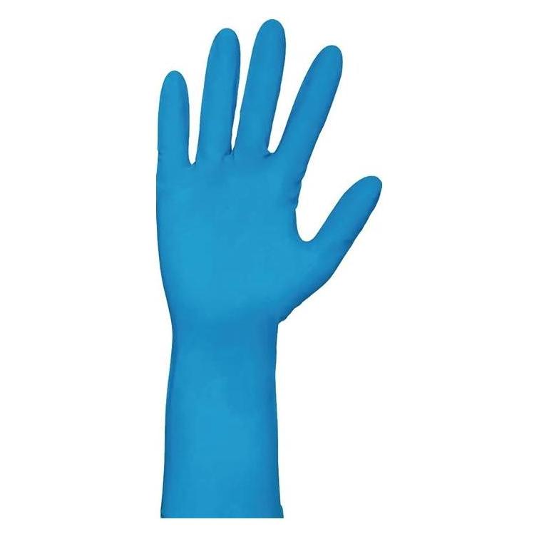 Ampri Einweghandschuhe HighRisk Pro Grösse L blau Nitril EN 374, EN 388 PSA-Kategorie III (9) (081307 GR. L)