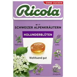 Ricola Holunderblüten Schweizer Kräuterbonbon zuckerfrei 50 g Bonbons